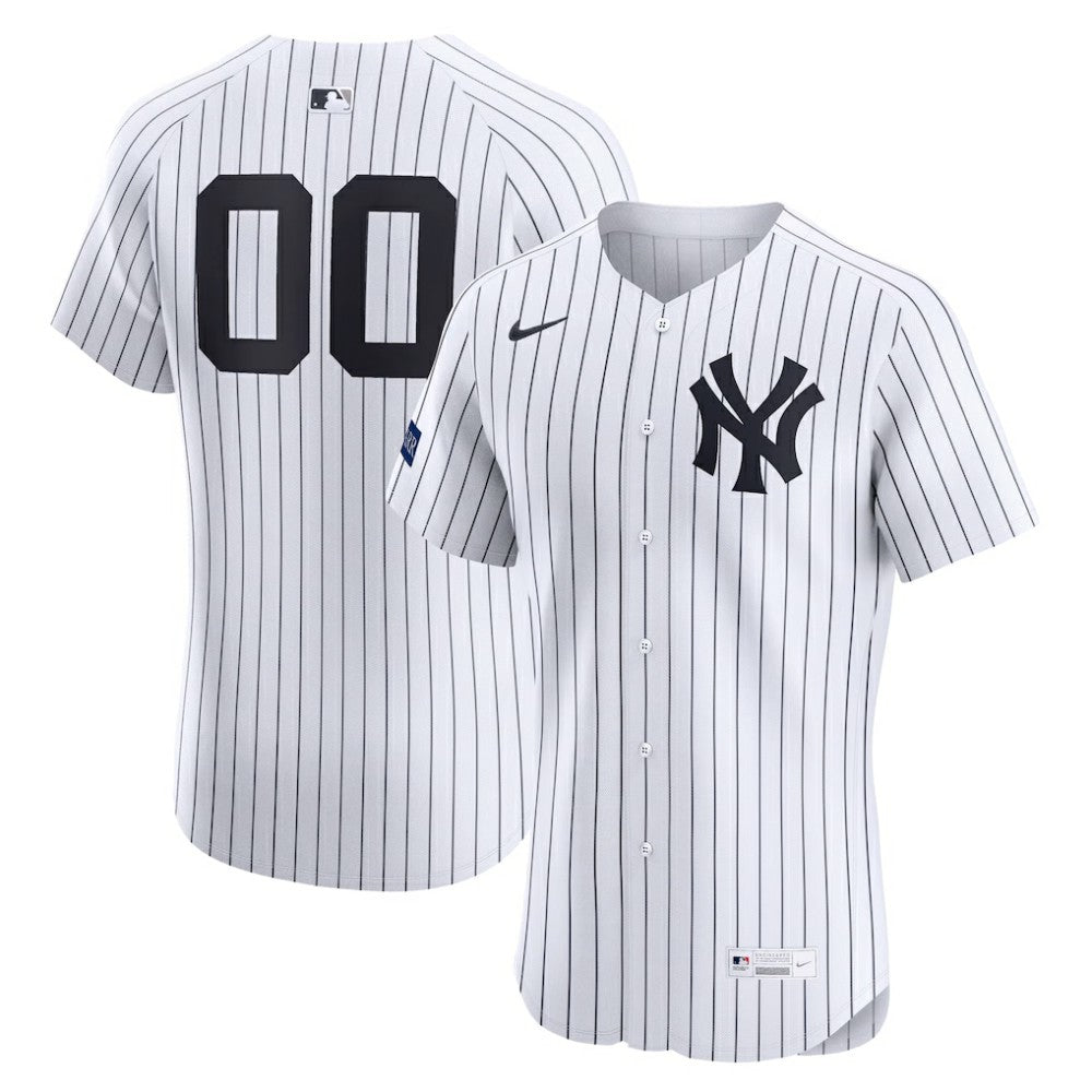 New York Yankees Nike Home Elite Sponsor Patch Pick-A-Player Retired Roster Jersey - White - Nike on Sale