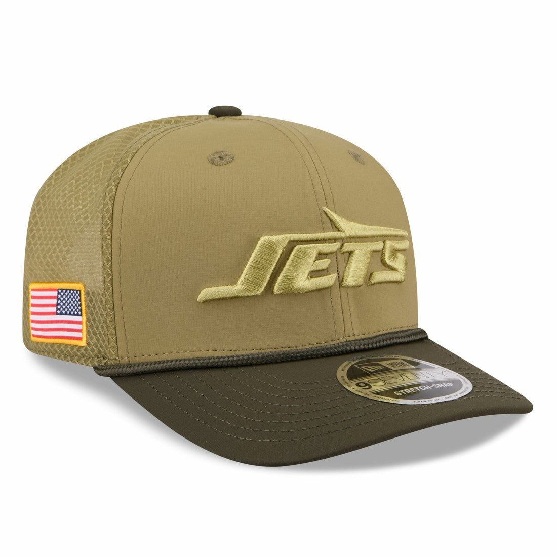 New York Jets New Era 2025 Salute to Service 9SEVENTY Adjustable Hat Green