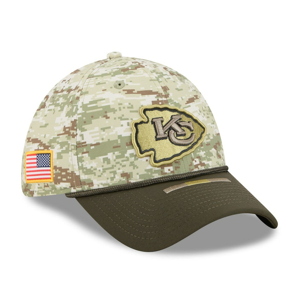 Kansas City Chiefs New Era 2025 Salute to Service 39THIRTY Flex Hat Camo