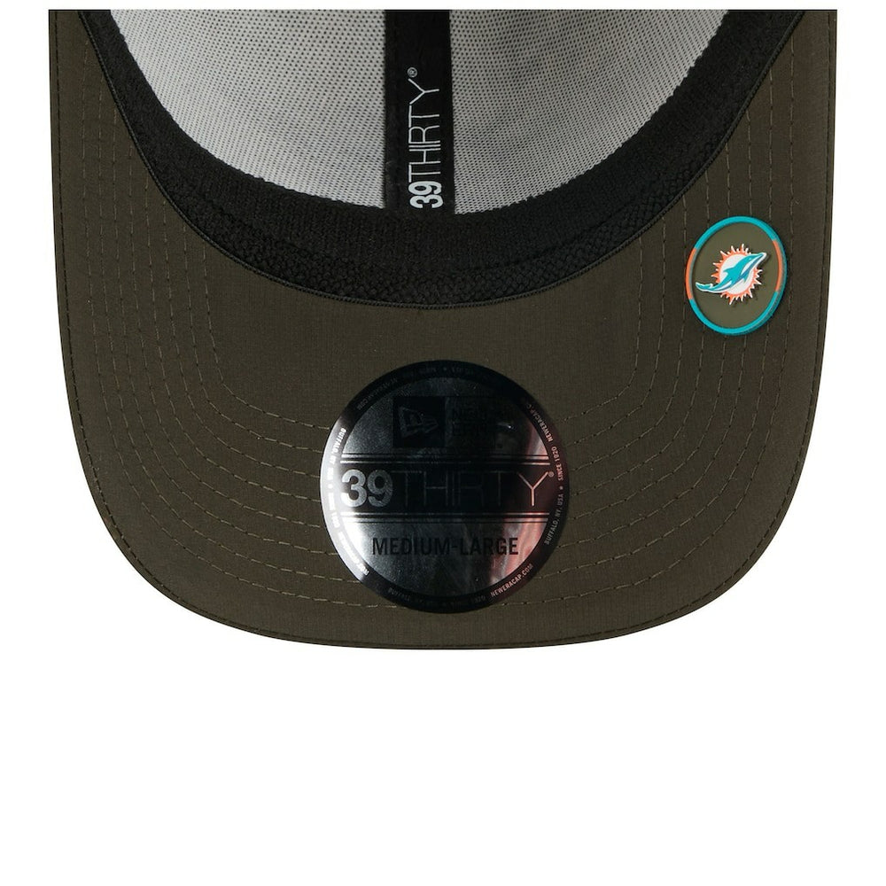 Miami Dolphins New Era 2025 Salute to Service 39THIRTY Flex Hat Camo