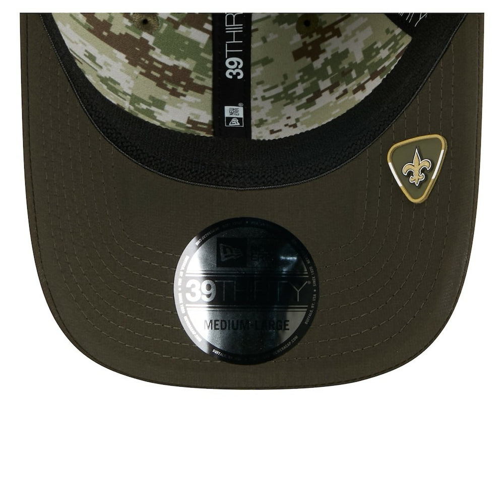New Orleans Saints New Era 2025 Salute to Service 39THIRTY Flex Hat Green