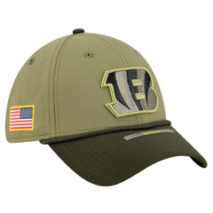 Cincinnati Bengals New Era 2025 Salute to Service 39THIRTY Flex Hat Green