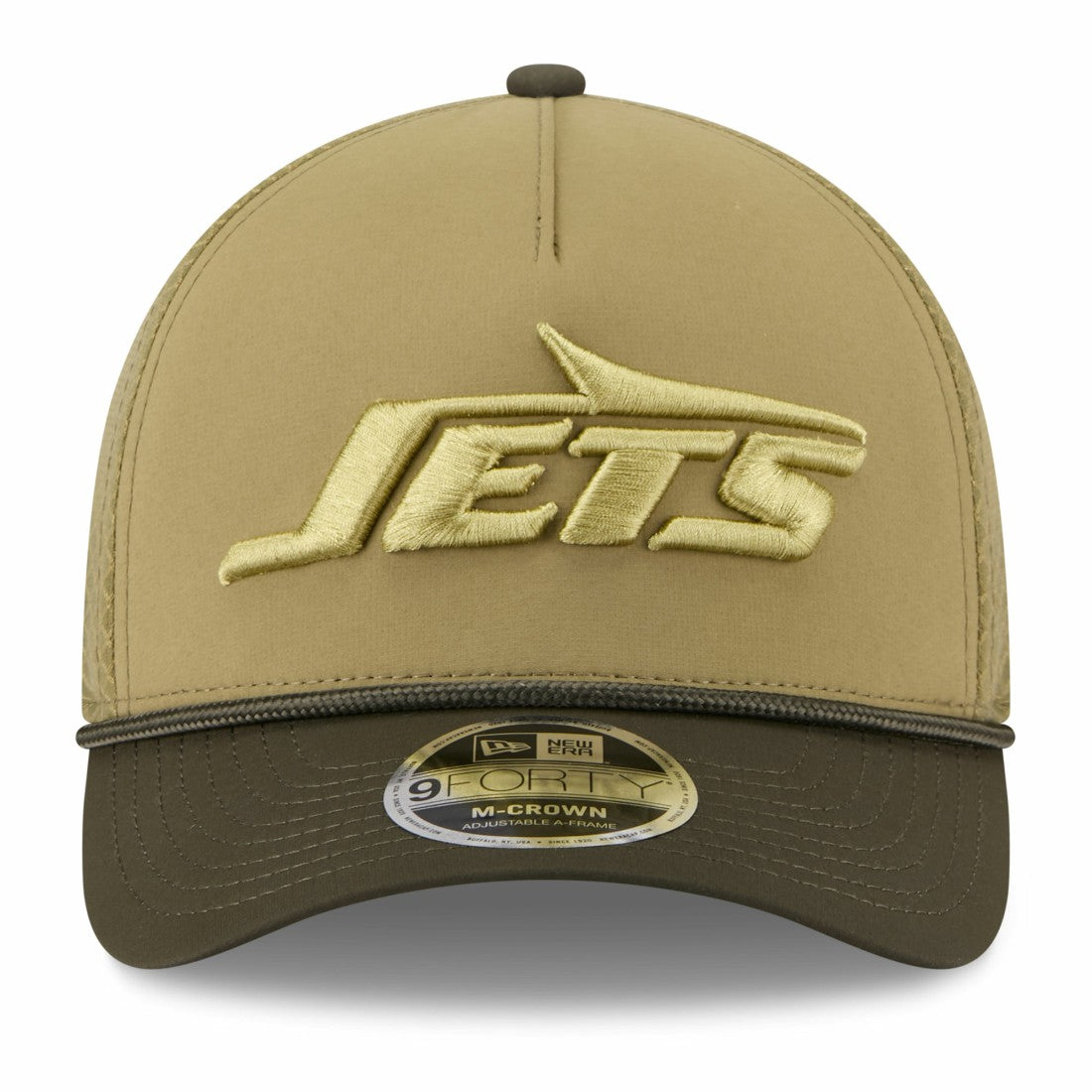 New York Jets New Era 2025 Salute to Service 9FORTY A-Frame M-Crown Adjustable Hat Green