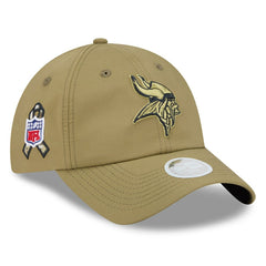 Minnesota Vikings New Era Women's 2025 Salute to Service Pony Tail Adjustable Hat Green