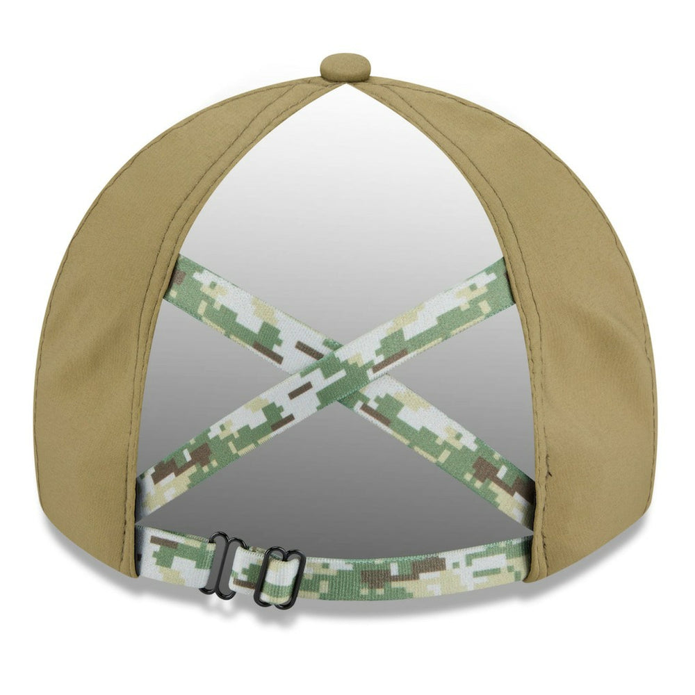 Minnesota Vikings New Era Women's 2025 Salute to Service Pony Tail Adjustable Hat Green