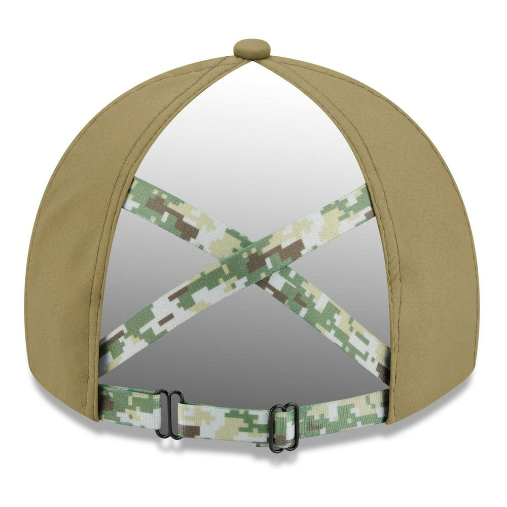 Detroit Lions New Era Women's 2025 Salute to Service Pony Tail Adjustable Hat Green