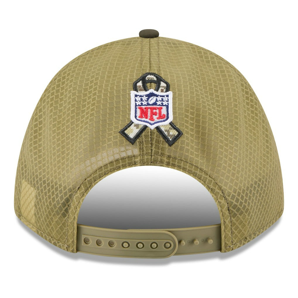 New York Giants New Era Youth 2025 Salute to Service 9FORTY A-Frame Adjustable Hat Green/Dark Green