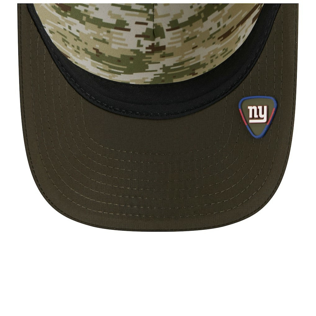 New York Giants New Era Youth 2025 Salute to Service 9FORTY A-Frame Adjustable Hat Green/Dark Green