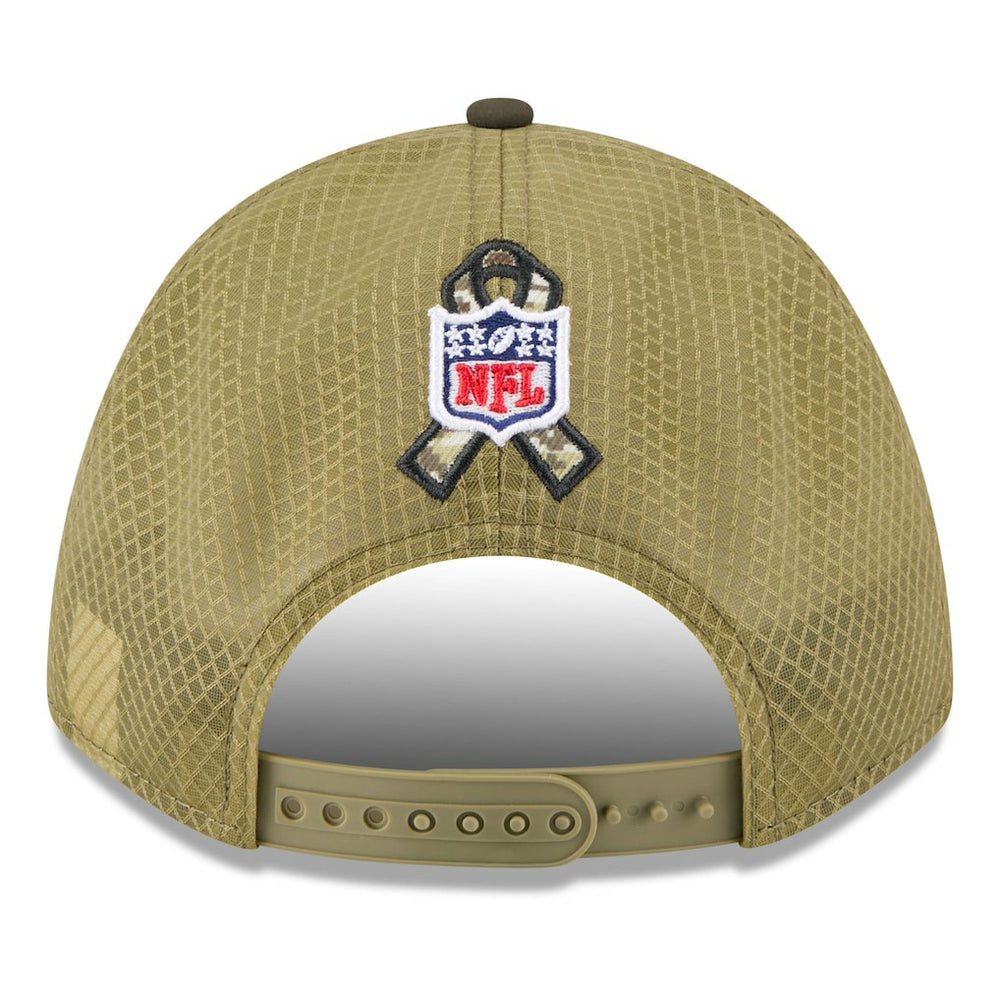 Detroit Lions New Era Youth 2025 Salute to Service 9FORTY A-Frame Adjustable Hat Green/Dark Green