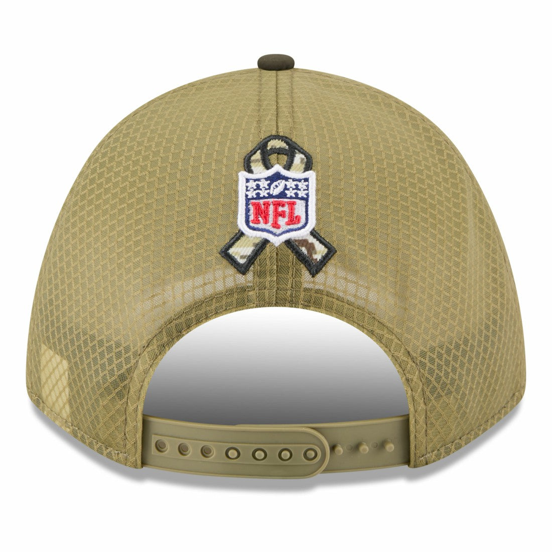Houston Texans New Era Youth 2025 Salute to Service 9FORTY A-Frame Adjustable Hat Green/Dark Green