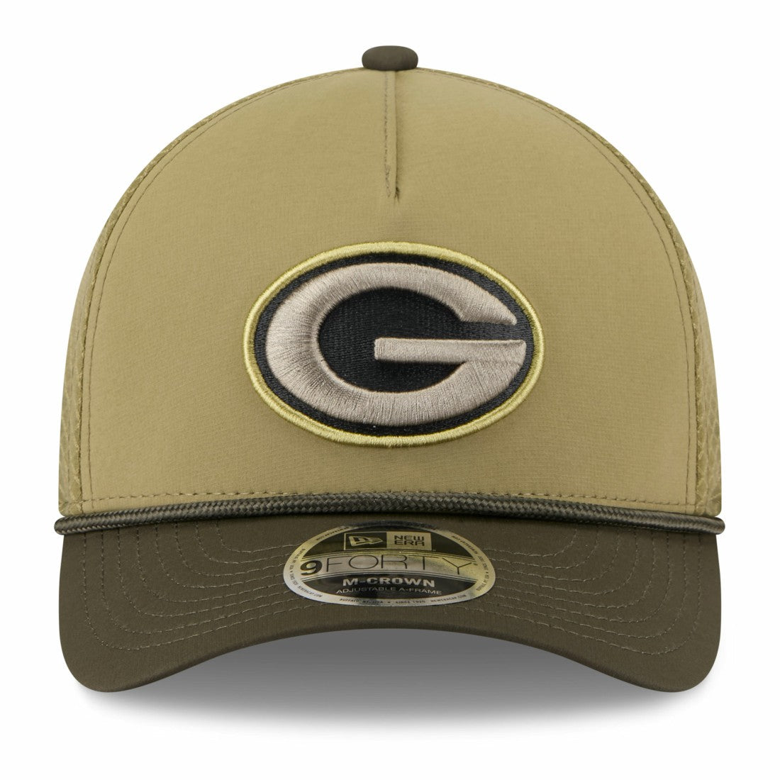 Green Bay Packers New Era Youth 2025 Salute to Service 9FORTY A-Frame Adjustable Hat Green/Dark Green