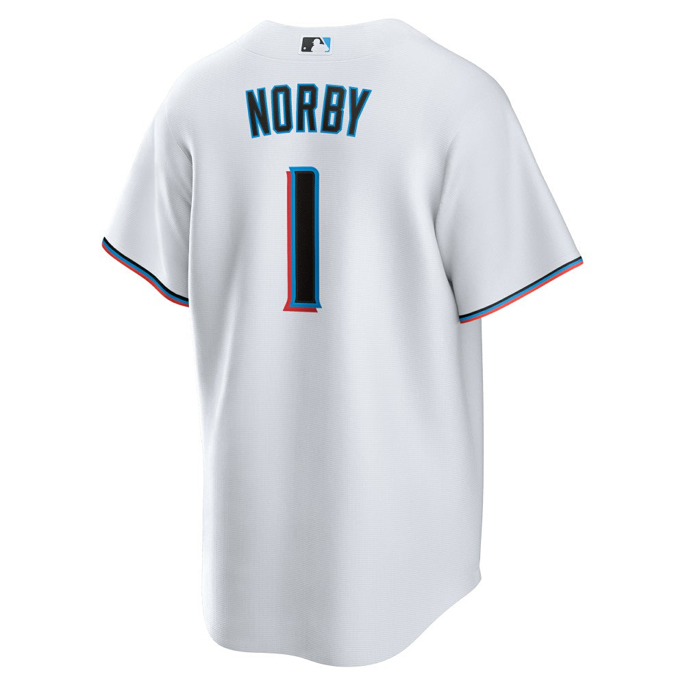 Connor Norby Miami Marlins Nike Home Replica Jersey - White - Nike Sale