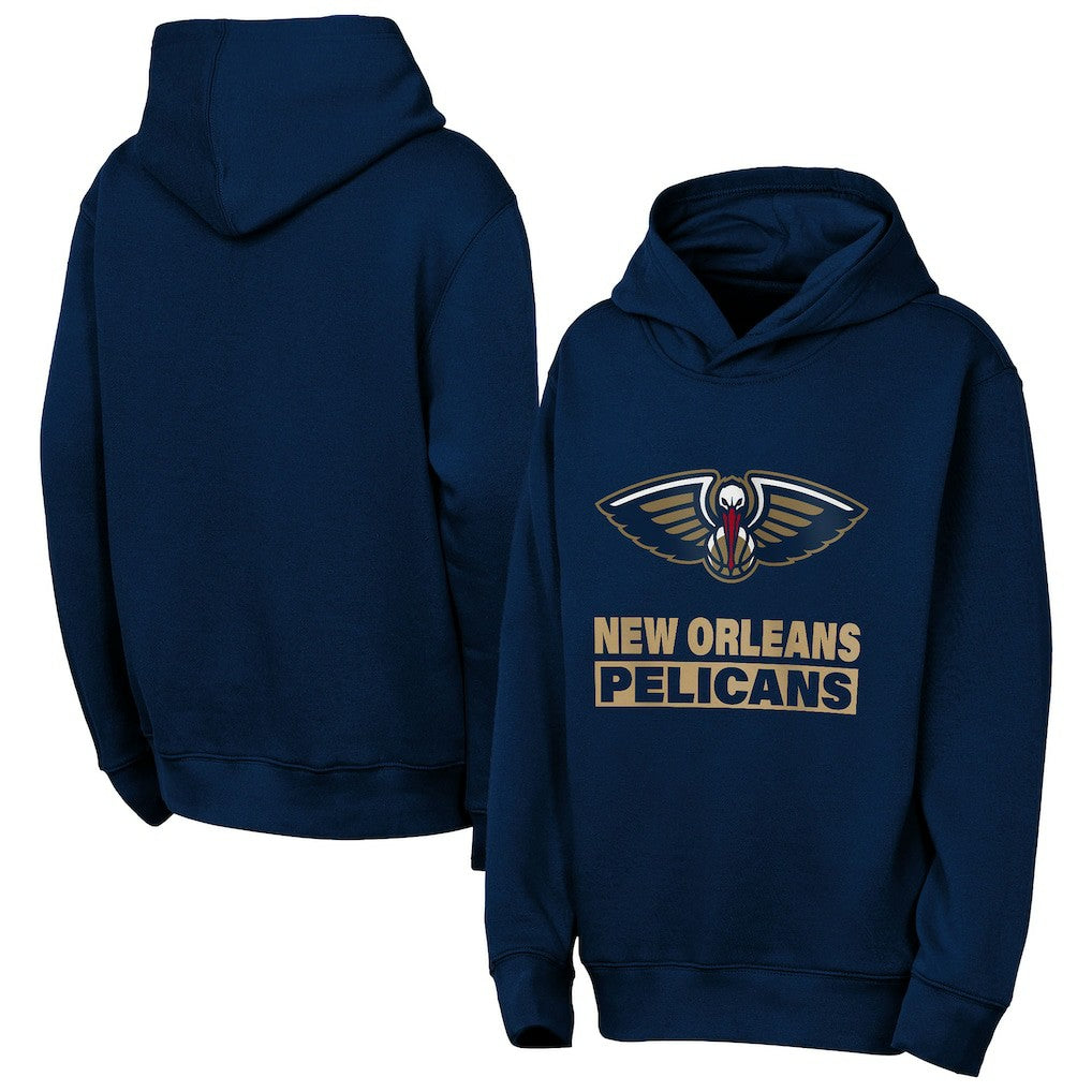 New Orleans Pelicans Outerstuff Youth Back To The Basics Hoodie Navy