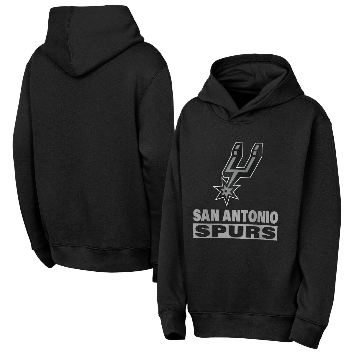 San Antonio Spurs Outerstuff Youth Back To The Basics Hoodie Black
