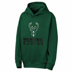 Milwaukee Bucks Outerstuff Youth Back To The Basics Hoodie Hunter Green