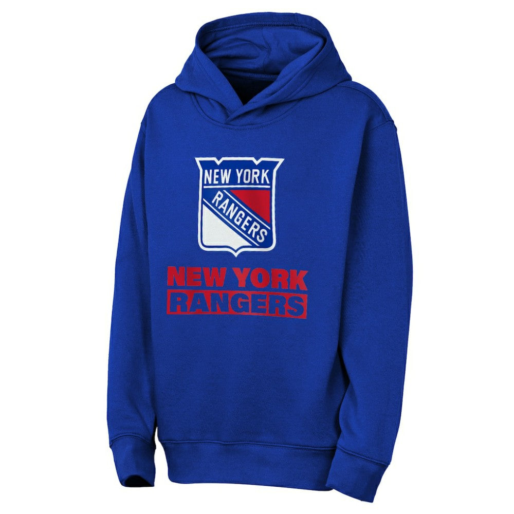 New York Rangers Outerstuff Youth Back to Basics Hoodie - Blue - NHL 202900631