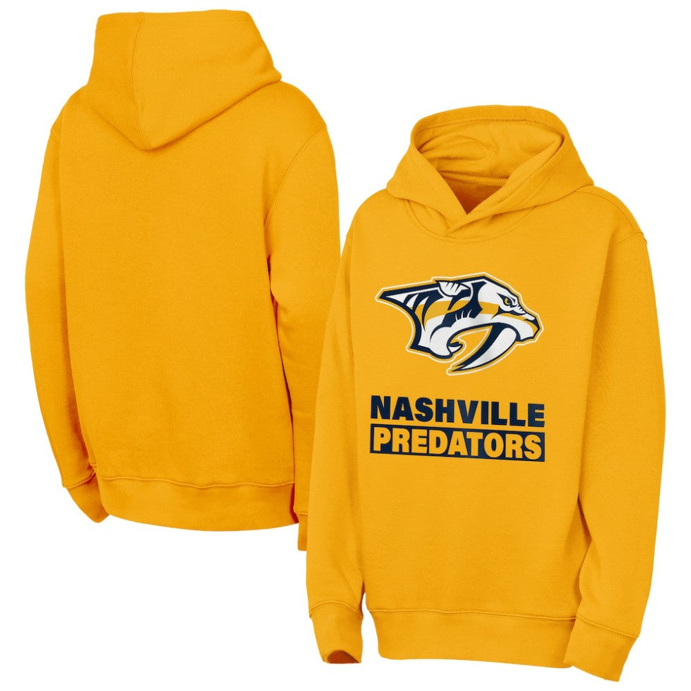 Nashville Predators Outerstuff Youth Back to Basics Hoodie - Gold - NHL 202900638