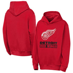 Detroit Red Wings Outerstuff Youth Back to Basics Hoodie - Red - NHL 202900642
