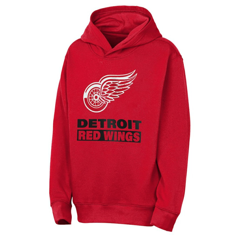 Detroit Red Wings Outerstuff Youth Back to Basics Hoodie - Red - NHL 202900642