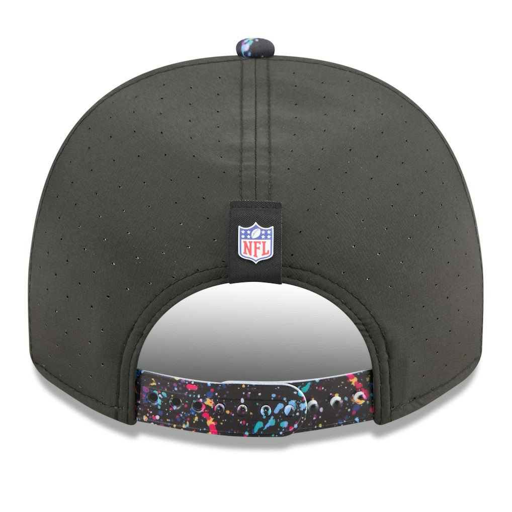 Miami Dolphins New Era 2025 NFL Crucial Catch A-Frame 9FIFTY Snapback Hat Black