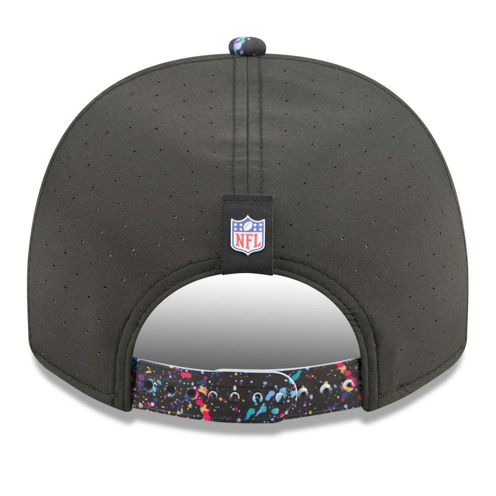 Miami Dolphins New Era 2025 NFL Crucial Catch A-Frame 9FIFTY Snapback Hat Black