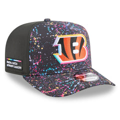 Cincinnati Bengals New Era 2025 NFL Crucial Catch A-Frame 9FIFTY Snapback Hat Black