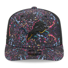 Detroit Lions New Era 2025 NFL Crucial Catch 9SEVENTY Adjustable Hat Black