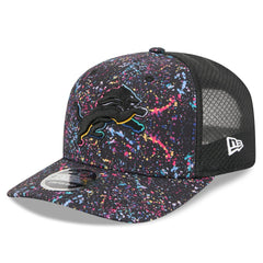 Detroit Lions New Era 2025 NFL Crucial Catch 9SEVENTY Adjustable Hat Black