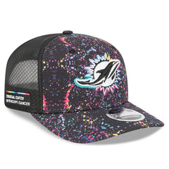 Miami Dolphins New Era 2025 NFL Crucial Catch 9SEVENTY Adjustable Hat Black