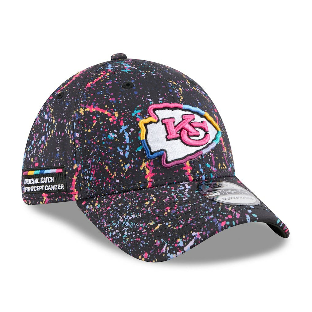 Kansas City Chiefs New Era 2025 NFL Crucial Catch 39THIRTY Flex Hat Black