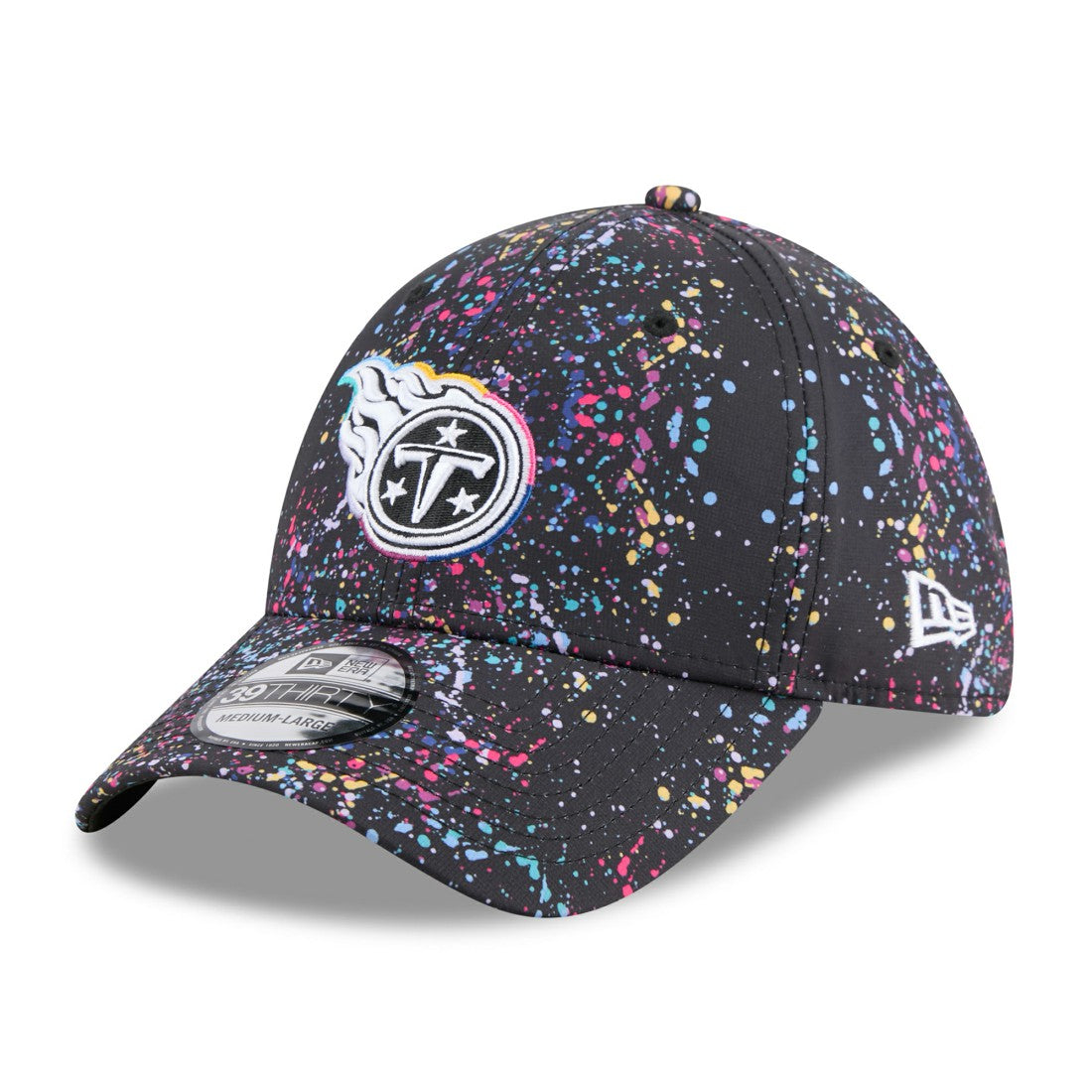 Tennessee Titans New Era 2025 NFL Crucial Catch 39THIRTY Flex Hat Black