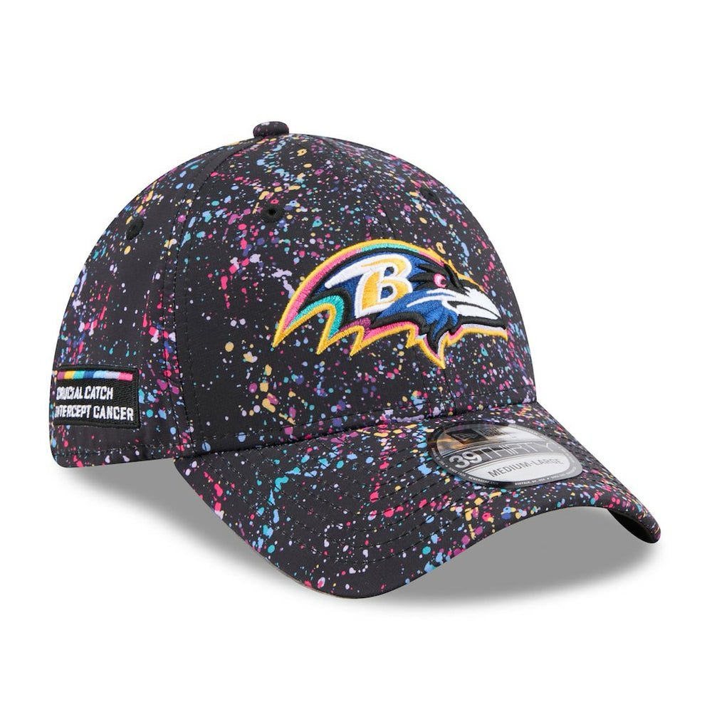 Baltimore Ravens New Era 2025 NFL Crucial Catch 39THIRTY Flex Hat Black