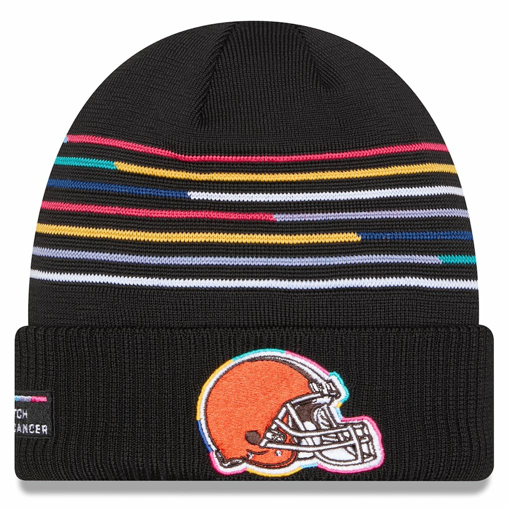 Cleveland Browns New Era 2025 NFL Crucial Catch Cuffed Knit Hat Black