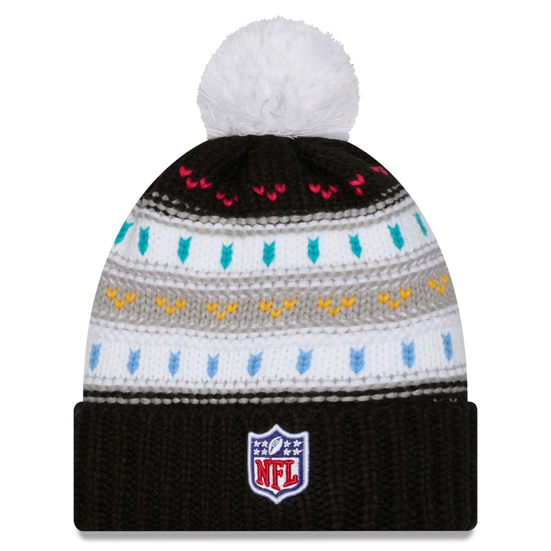 Tennessee Titans New Era Women's 2025 NFL Crucial Catch Cuffed Knit Hat with Pom Black