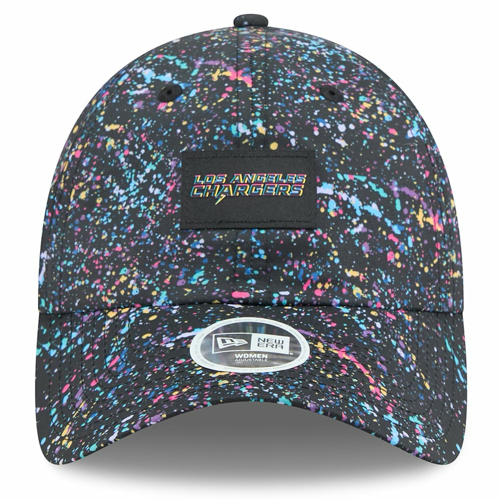 Los Angeles Chargers New Era Women's 2025 NFL Crucial Catch Pony Tail Adjustable Hat Black