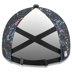 Los Angeles Chargers New Era Women's 2025 NFL Crucial Catch Pony Tail Adjustable Hat Black