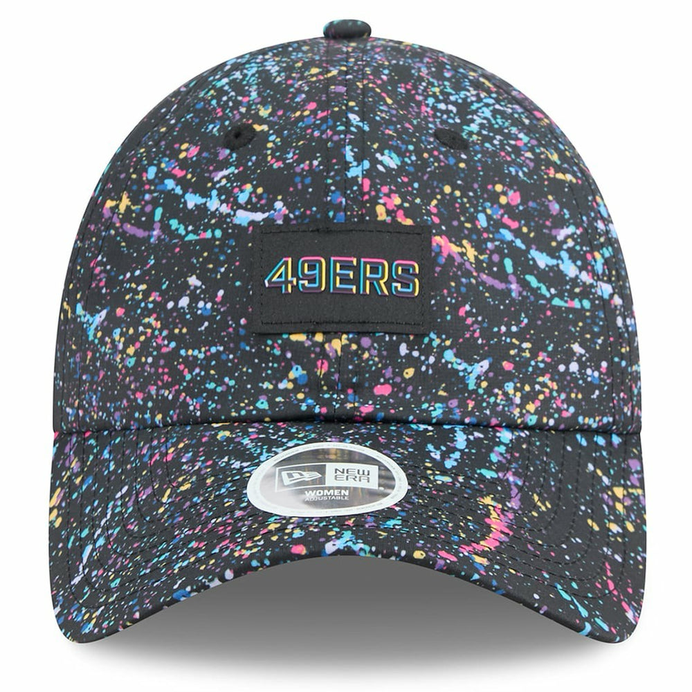 San Francisco 49ers New Era Women's 2025 NFL Crucial Catch Pony Tail Adjustable Hat Black