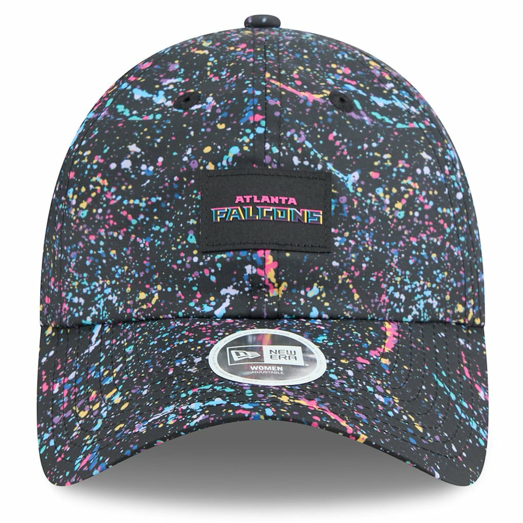 Atlanta Falcons New Era Women's 2025 NFL Crucial Catch Pony Tail Adjustable Hat Black