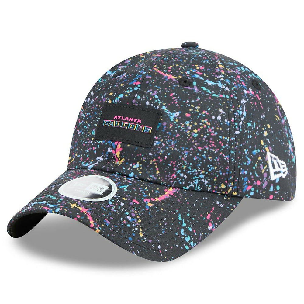 Atlanta Falcons New Era Women's 2025 NFL Crucial Catch Pony Tail Adjustable Hat Black