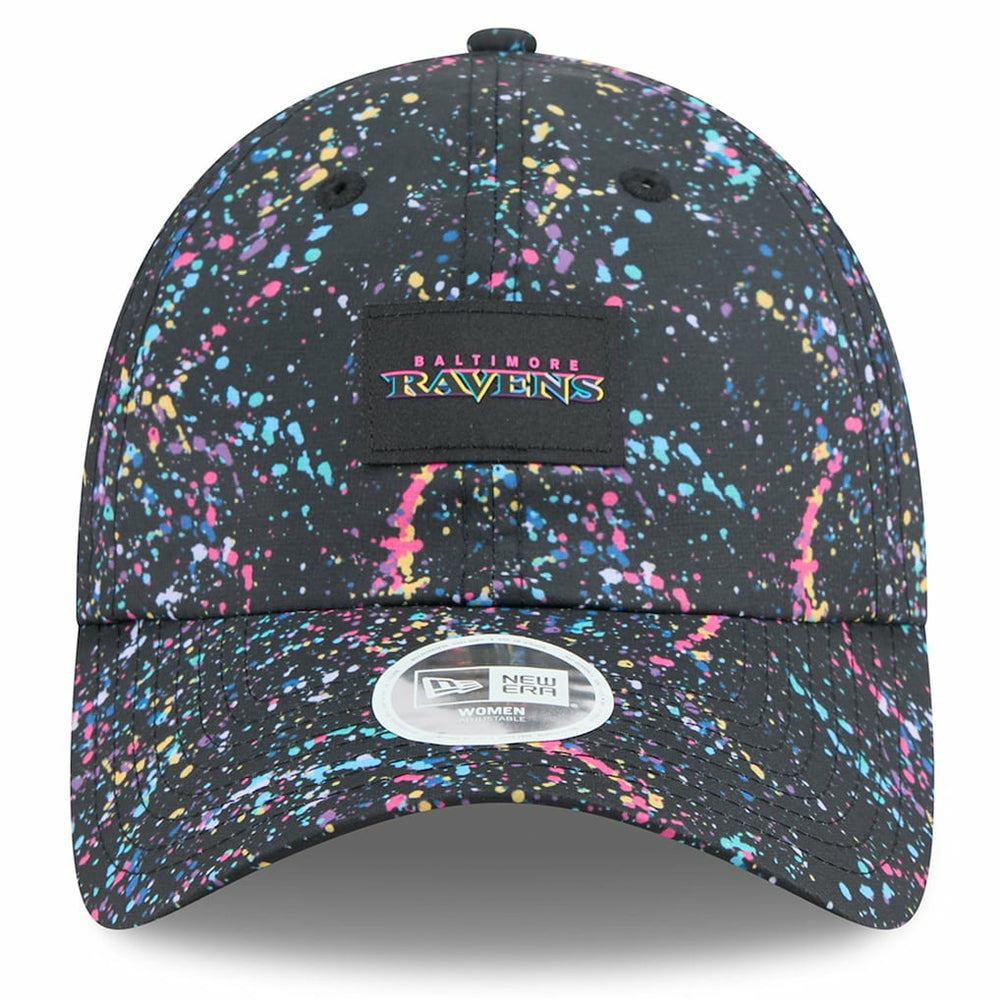 Baltimore Ravens New Era Women's 2025 NFL Crucial Catch Pony Tail Adjustable Hat Black