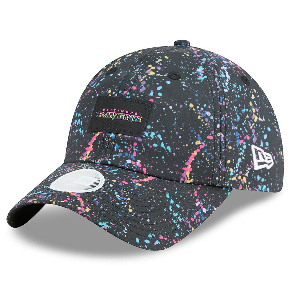 Baltimore Ravens New Era Women's 2025 NFL Crucial Catch Pony Tail Adjustable Hat Black