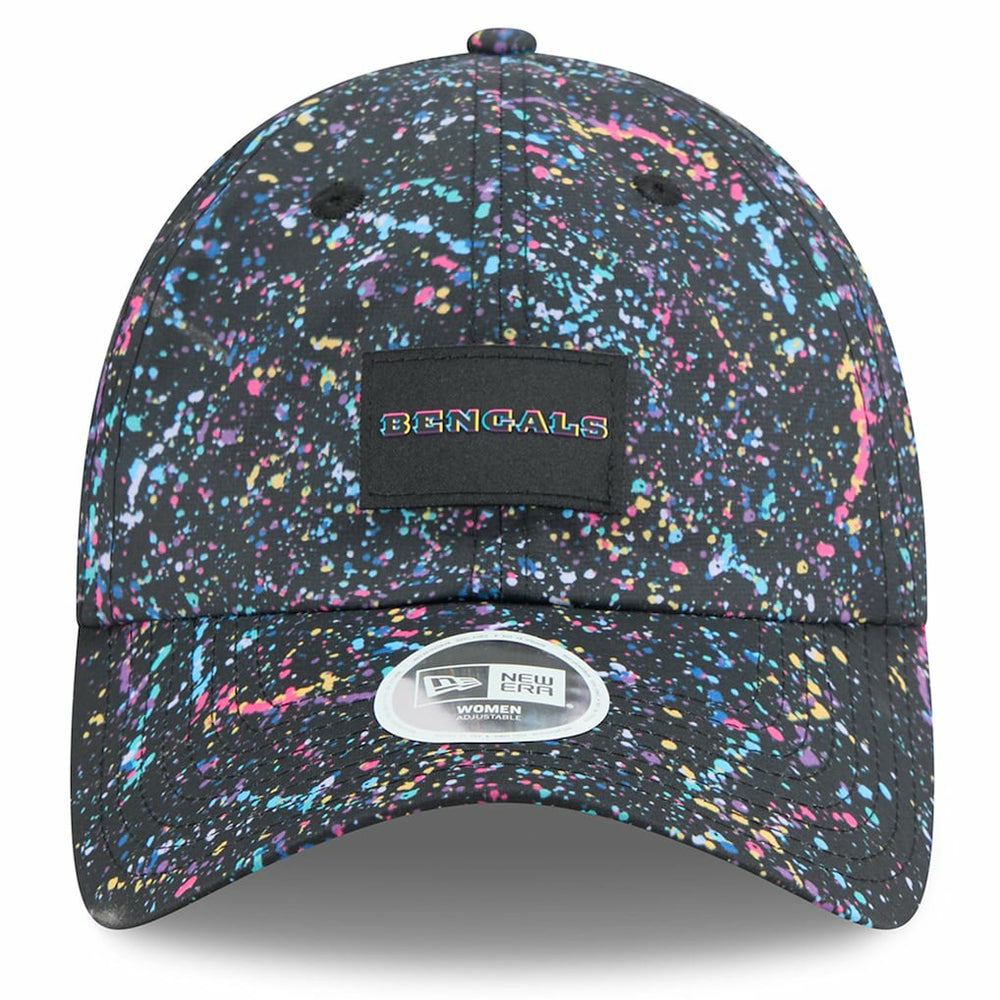 Cincinnati Bengals New Era Women's 2025 NFL Crucial Catch Pony Tail Adjustable Hat Black