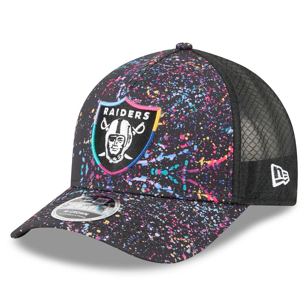 Las Vegas Raiders New Era Youth 2025 NFL Crucial Catch 9FORTY Adjustable Hat Black