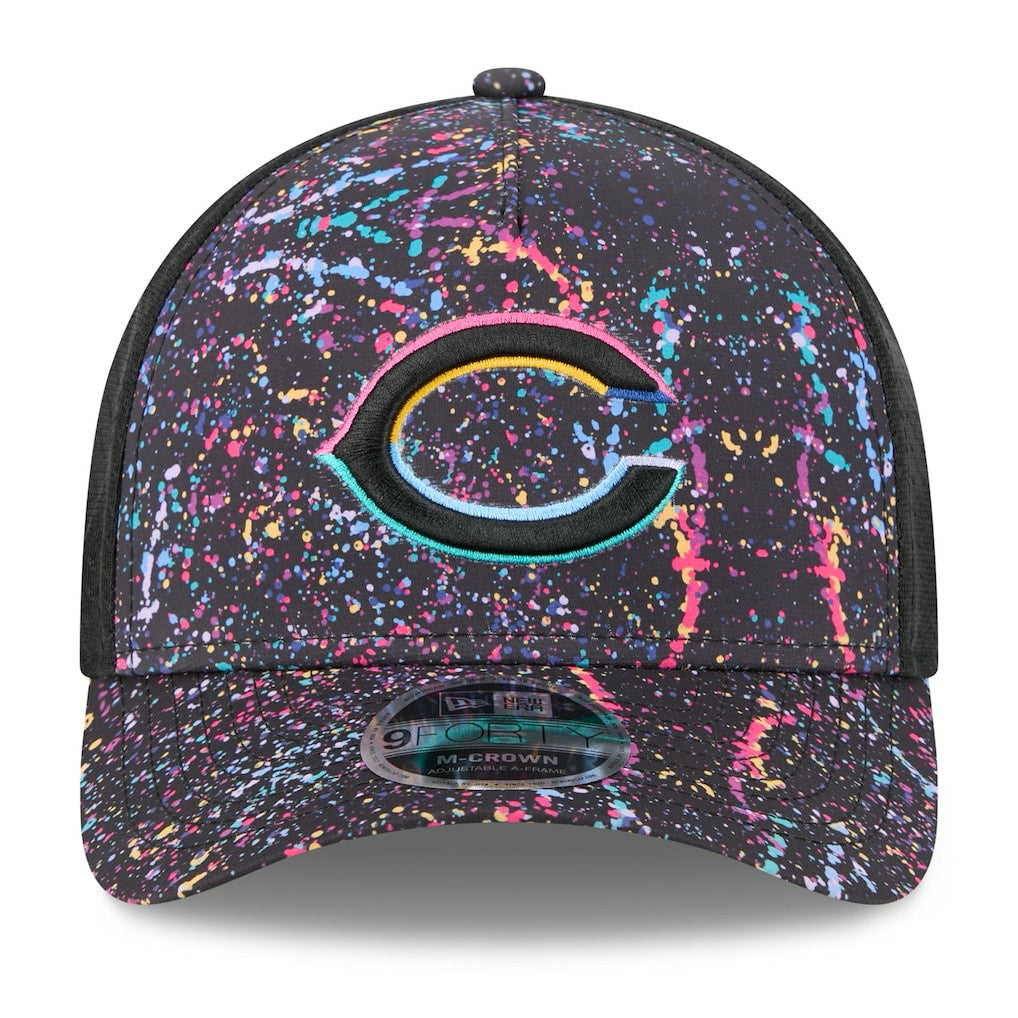 Chicago Bears New Era Youth 2025 NFL Crucial Catch 9FORTY Adjustable Hat Black