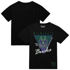 Milwaukee Bucks Worldwide Collection Tri-Logo T-Shirt Black | Mitchell & Ness Lifestyle