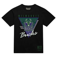 Milwaukee Bucks Worldwide Collection Tri-Logo T-Shirt Black | Mitchell & Ness Lifestyle