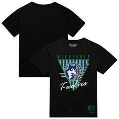 Minnesota Timberwolves Worldwide Collection Tri-Logo T-Shirt Black | Mitchell & Ness for sale