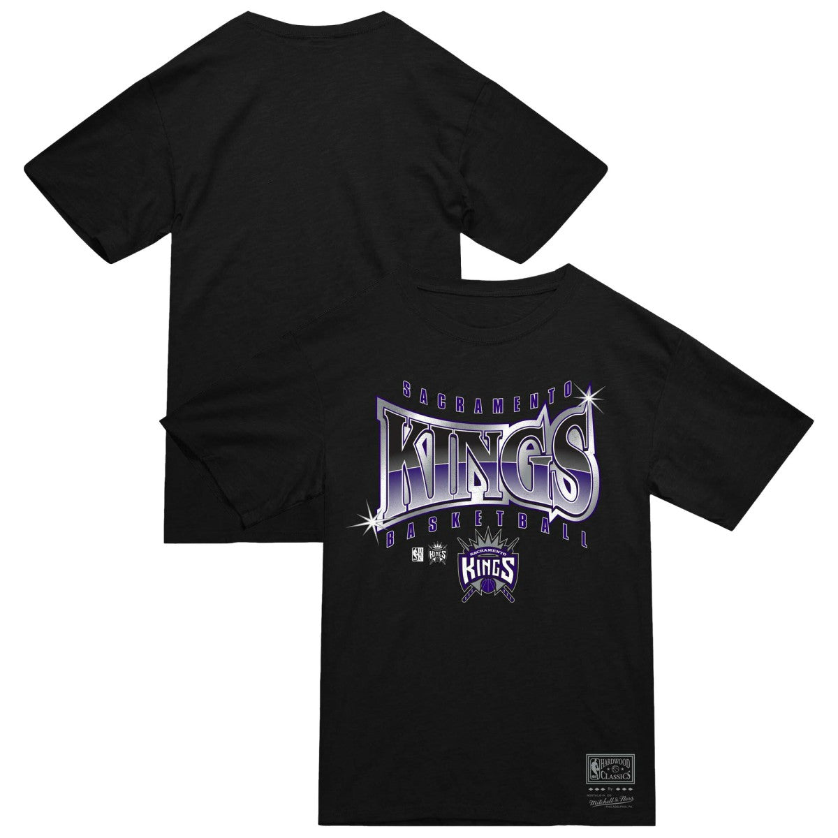 Sacramento Kings Worldwide Collection Glow Up T-Shirt Black | Mitchell & Ness discount