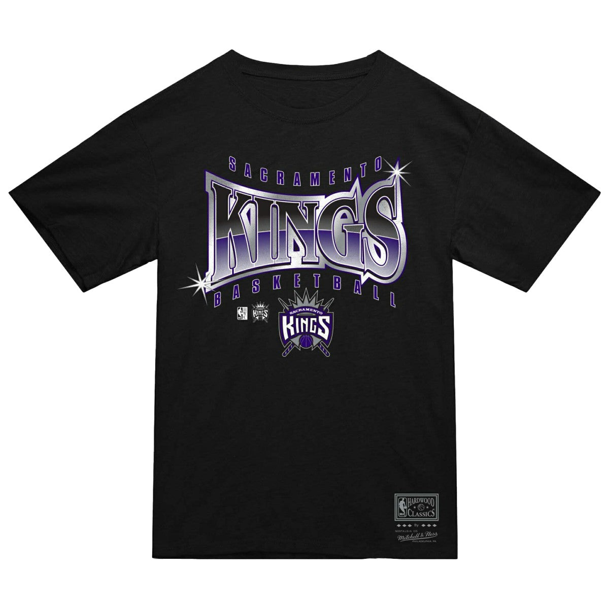 Sacramento Kings Worldwide Collection Glow Up T-Shirt Black | Mitchell & Ness discount