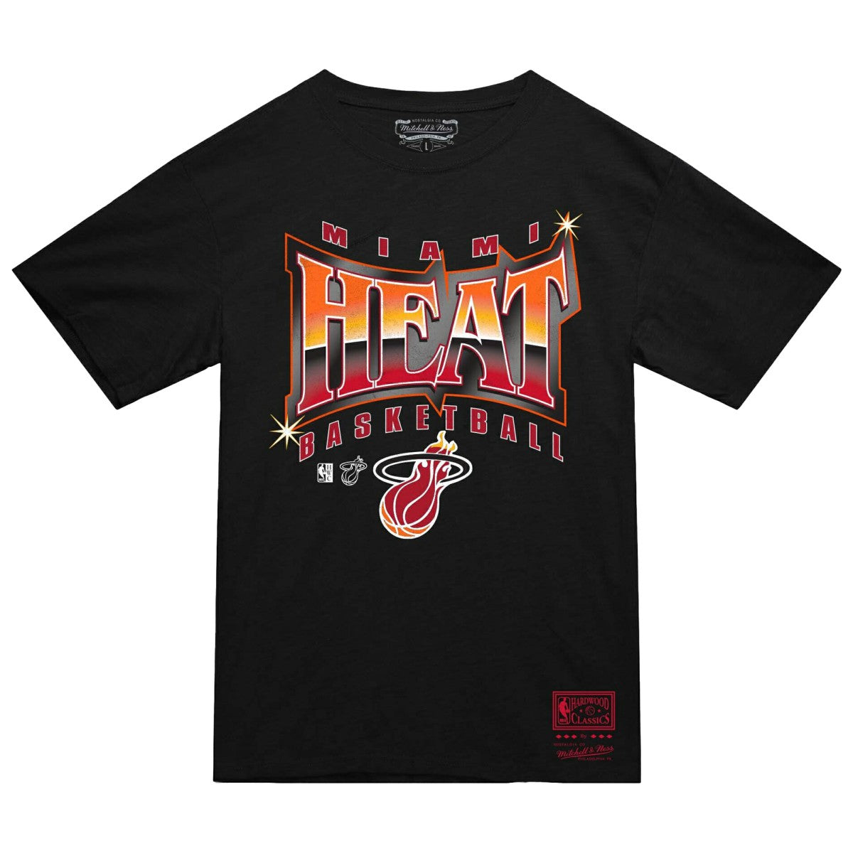 Miami Heat Worldwide Collection Glow Up T-Shirt Black | Mitchell & Ness discount